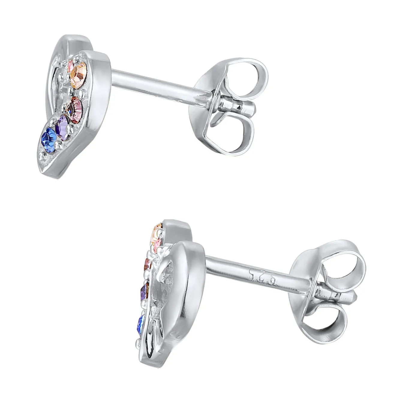 Elli "Ohrstecker Herz | Kristalle (Bunt)< Symbol-schmuck|Herz-schmuck