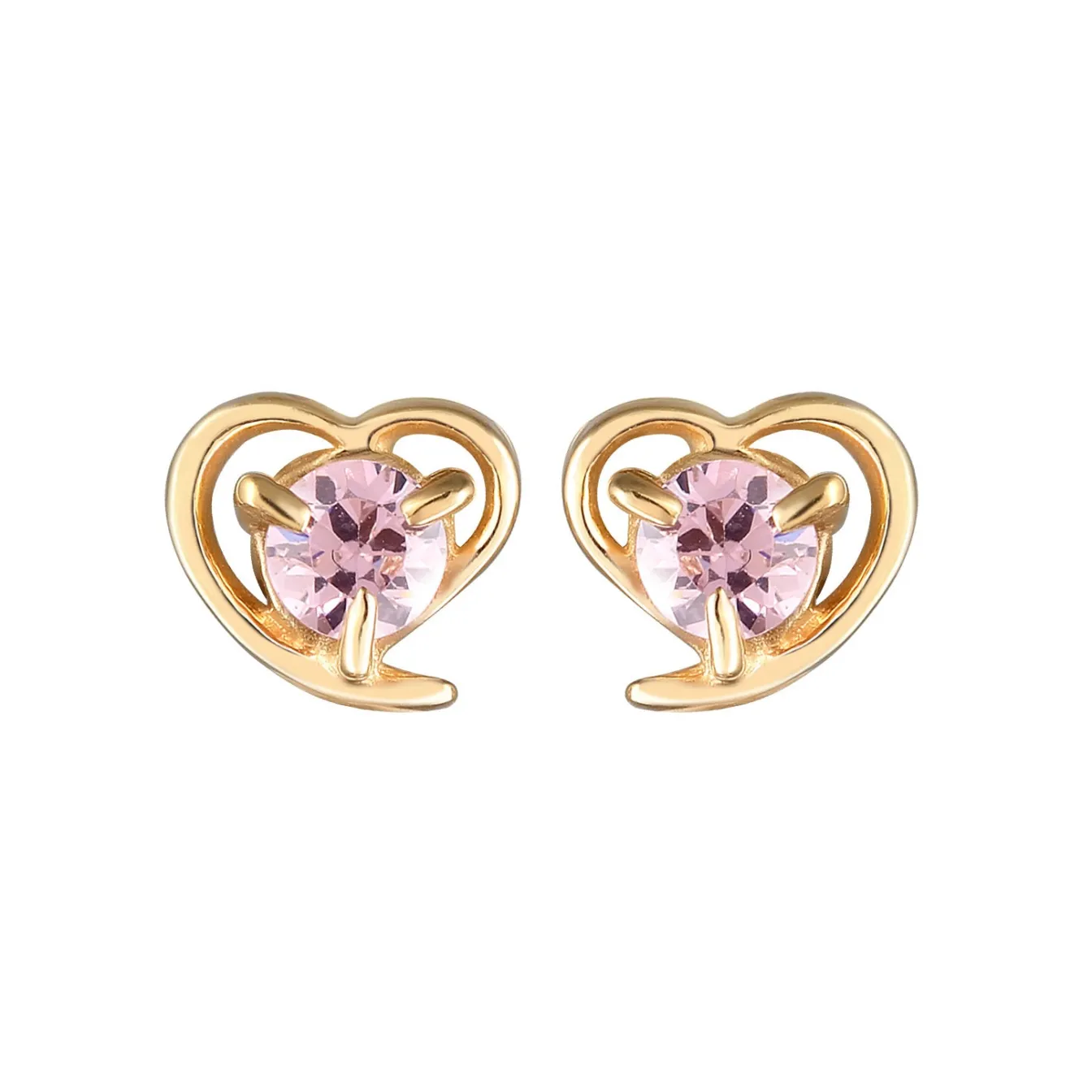 Elli "Ohrstecker Herz | Zirkonia ( Weiß )< Symbol-schmuck|Herz-schmuck