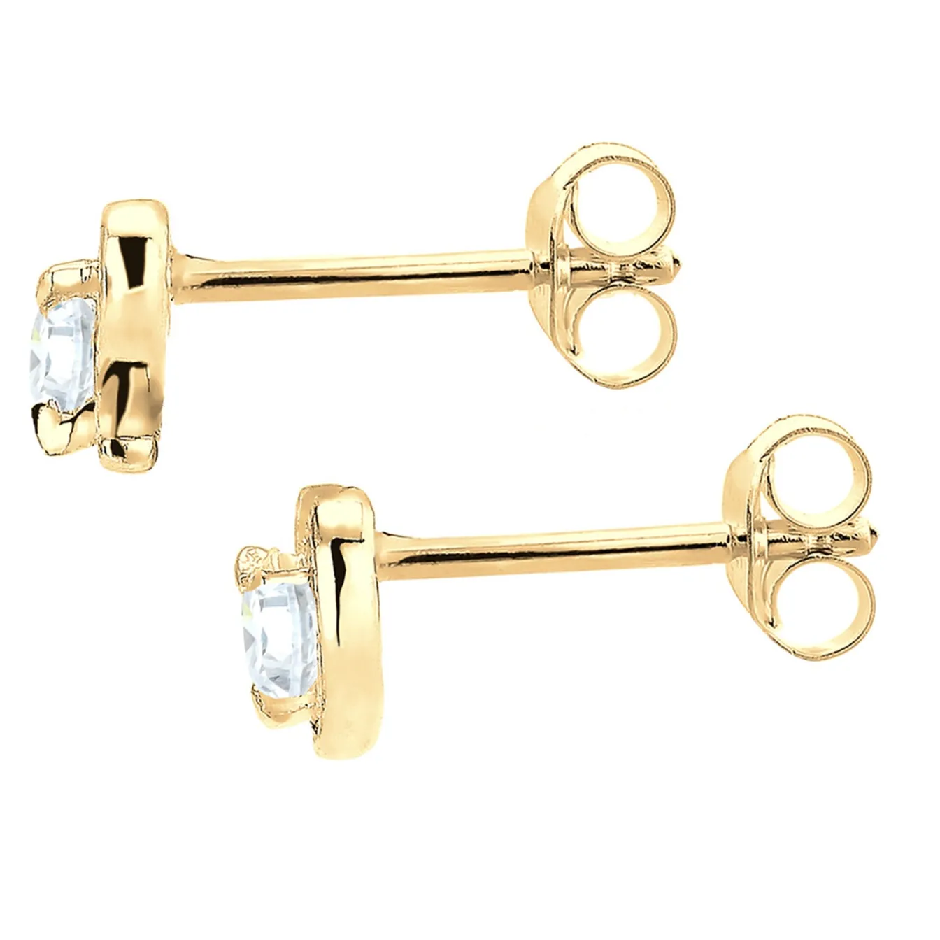 Elli "Ohrstecker Herz | Zirkonia ( Weiß )< Symbol-schmuck|Herz-schmuck