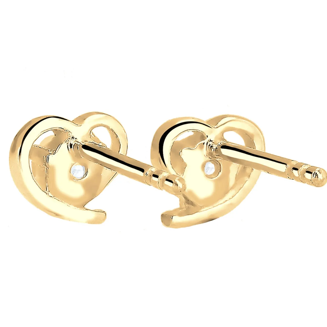 Elli "Ohrstecker Herz | Zirkonia ( Weiß )< Symbol-schmuck|Herz-schmuck