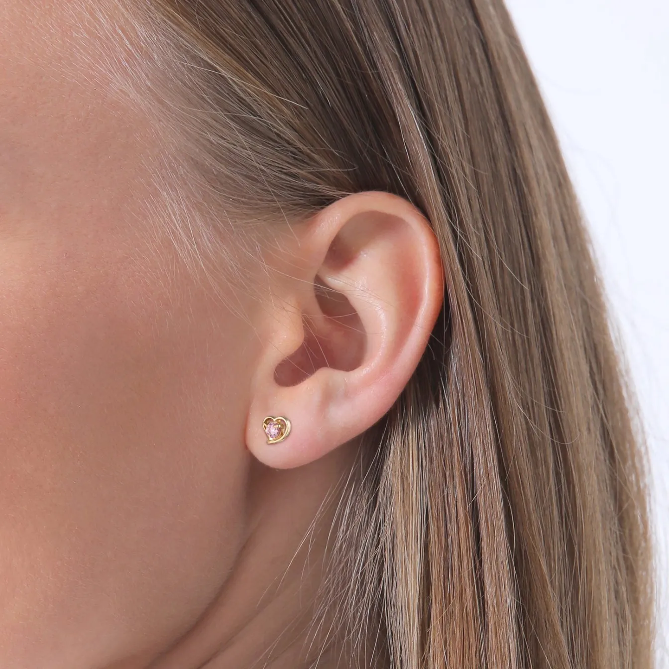 Elli "Ohrstecker Herz | Zirkonia ( Weiß )< Symbol-schmuck|Herz-schmuck
