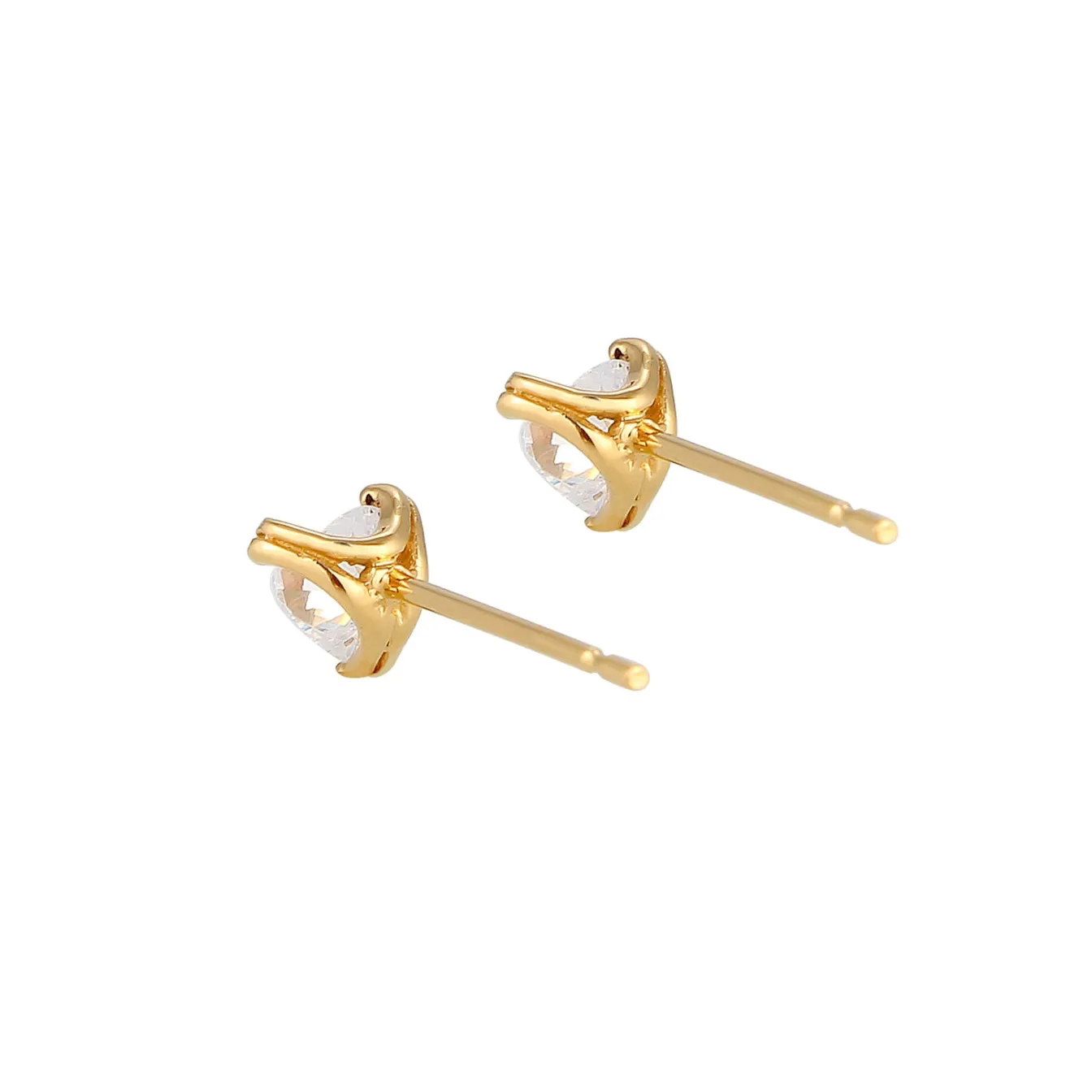 Elli "Ohrstecker Herz | Zirkonia ( Weiß )< Symbol-schmuck|Herz-schmuck