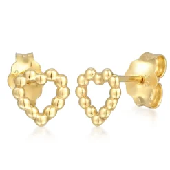 Elli "Ohrstecker Herz Kugeln< Symbol-schmuck|Herz-schmuck