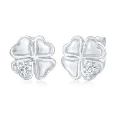 Elli "Ohrstecker Kleeblatt | Diamant (Weiß, 0.03 ct.)< Symbol-schmuck|Letzte Chance
