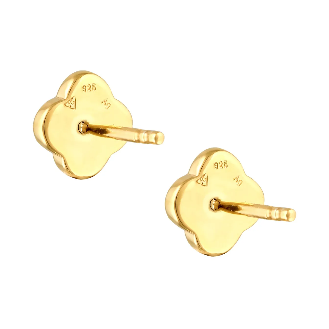Elli "Ohrstecker Kleeblatt | Emaille (Weiß)< Symbol-schmuck|Ohrringe