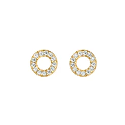 Elli "Ohrstecker Kreis | Diamant ( Weiß, 0,13 ct )< Ohrringe|Silber