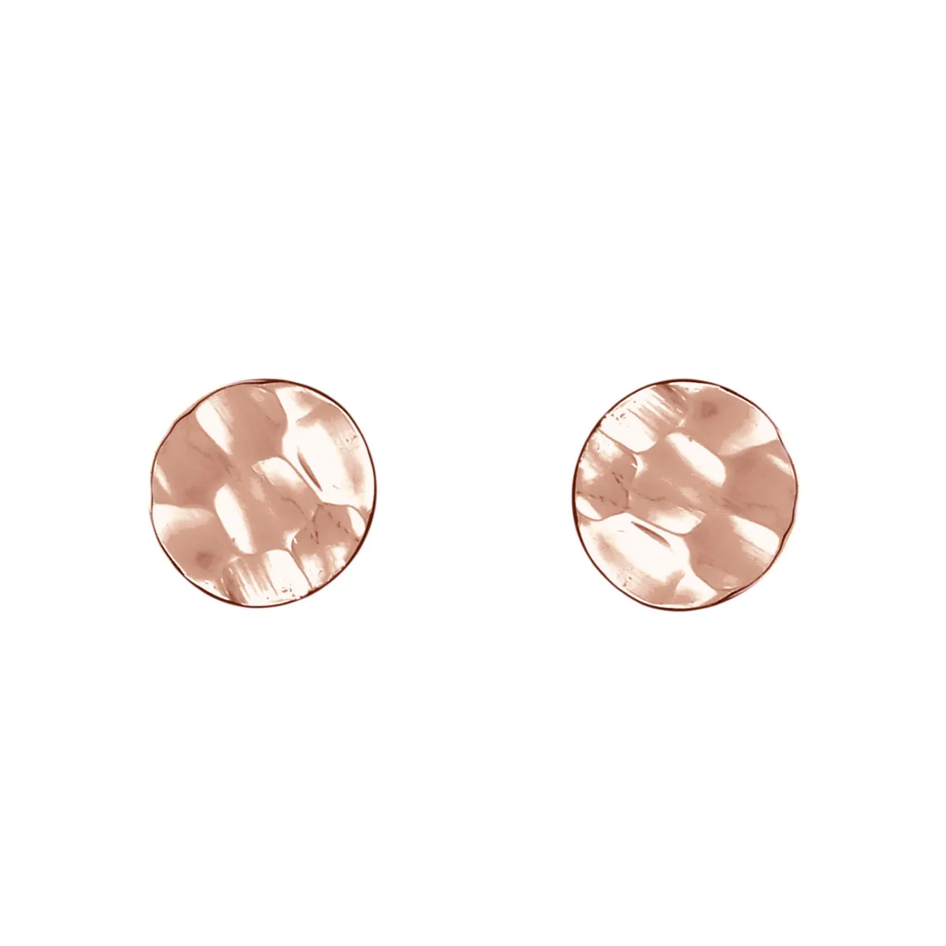 Elli "Ohrstecker Kreis Gehämmert< Roségold|Ohrringe