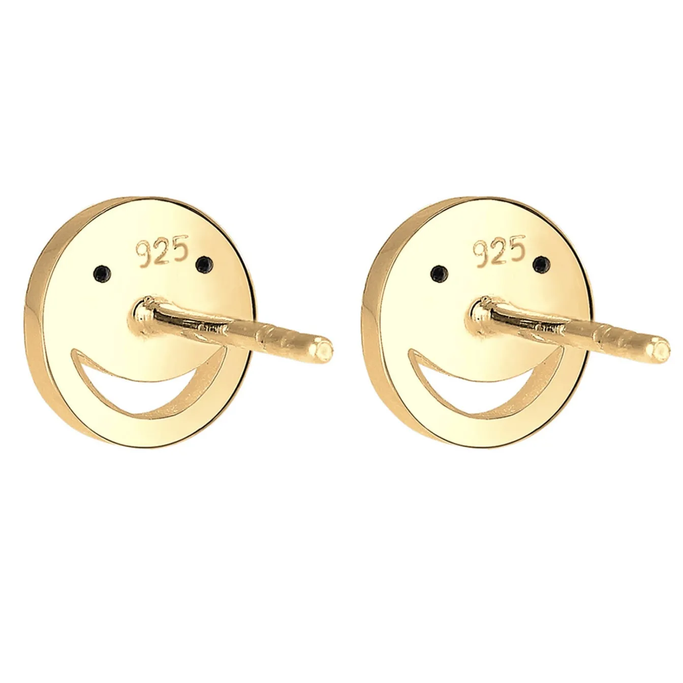 Elli "Ohrstecker mit Smiling Face | Kristall (Weiß)< Roségold|Ohrringe