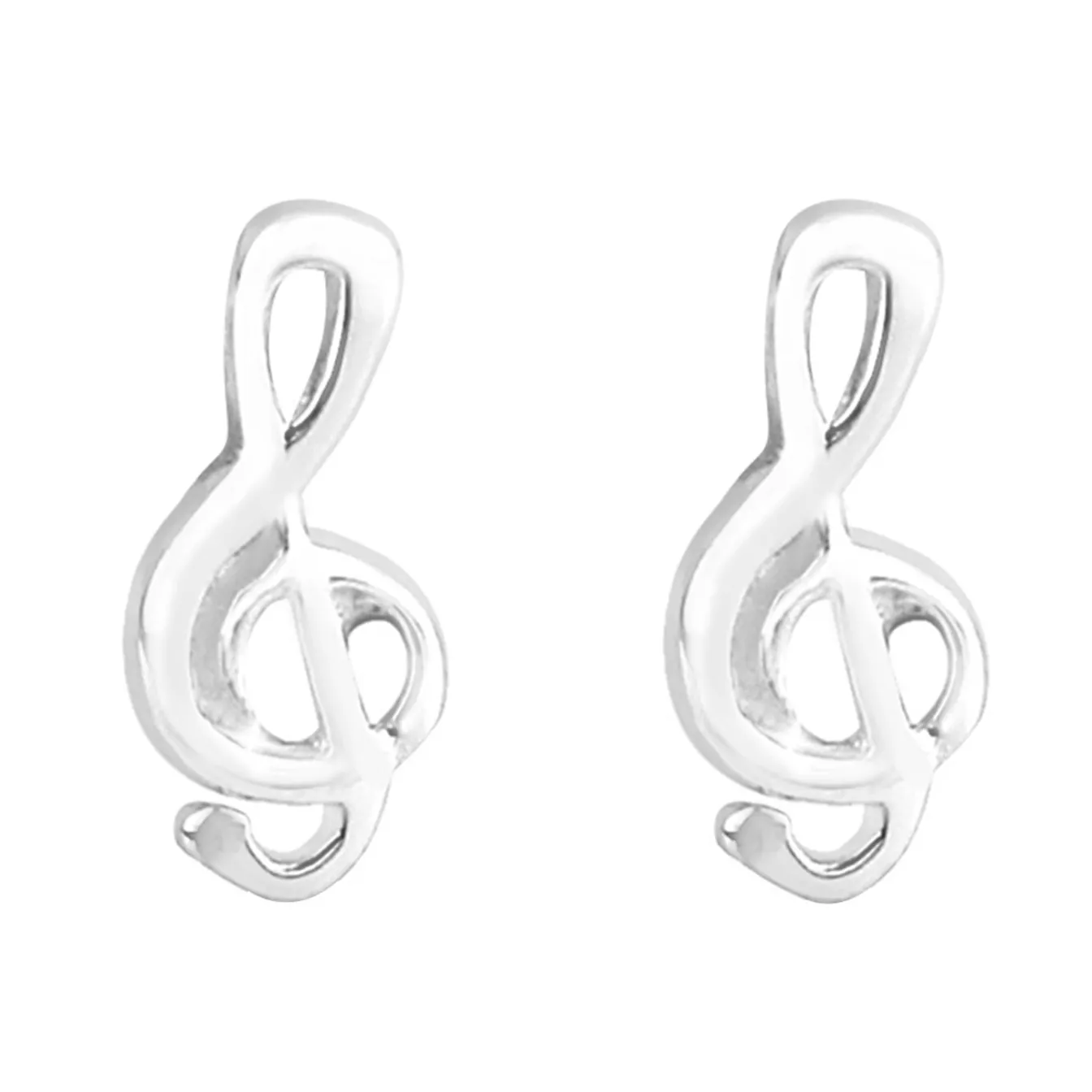 Elli "Ohrstecker Notenschlüssel< Vergoldet|Symbol-schmuck