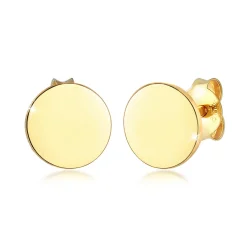 Elli "Ohrstecker Plättchen Glanz< Roségold|Ohrringe