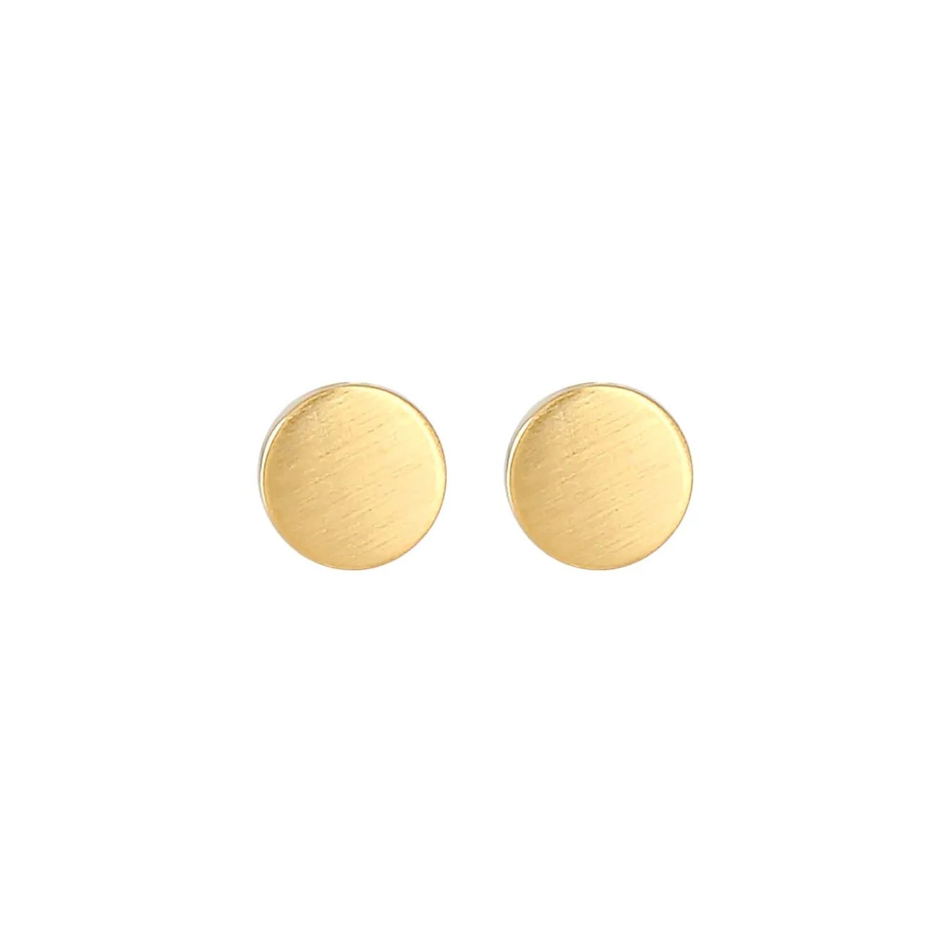 Elli "Ohrstecker Plättchen Matt< Ohrringe|Silber