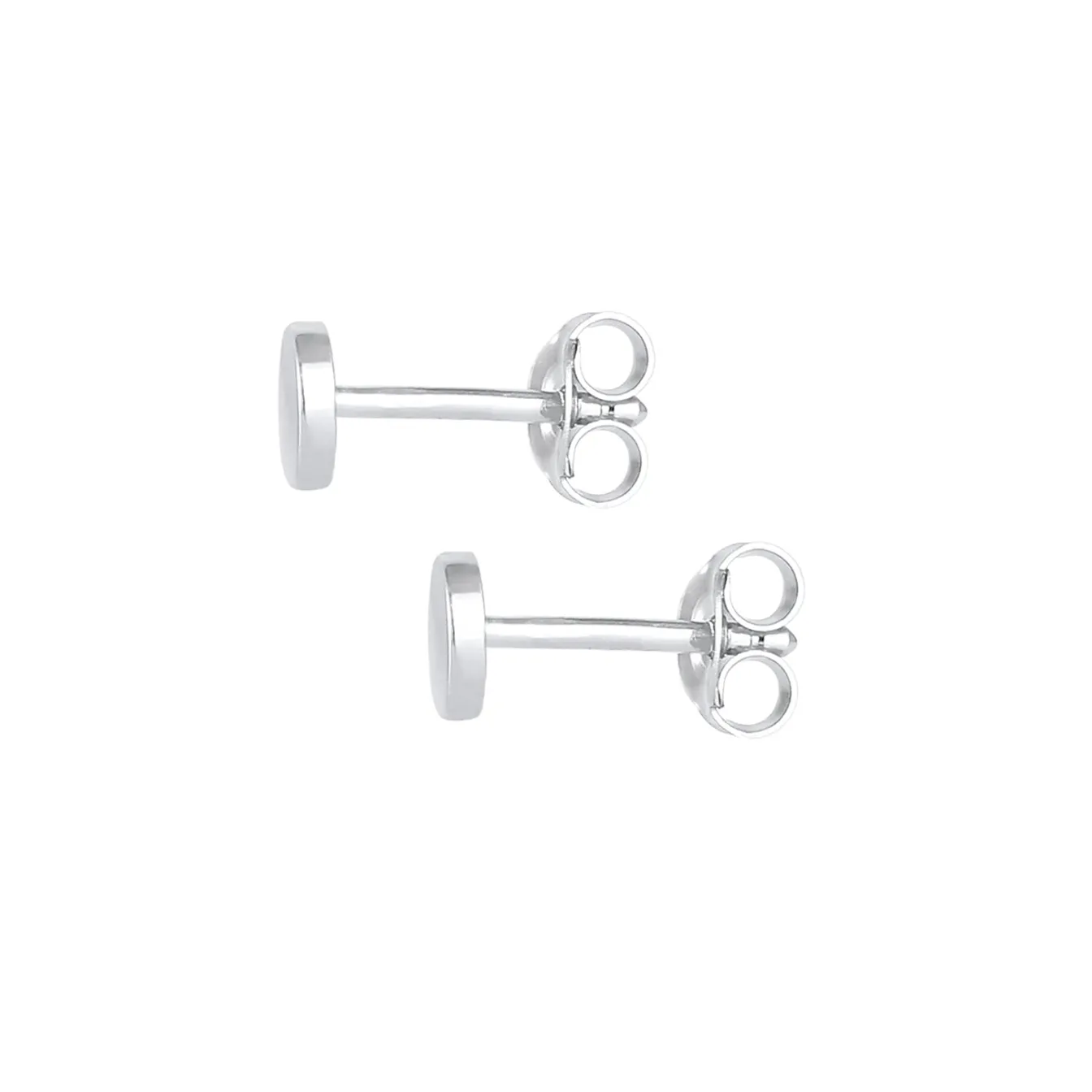 Elli "Ohrstecker Plättchen Matt< Ohrringe|Silber