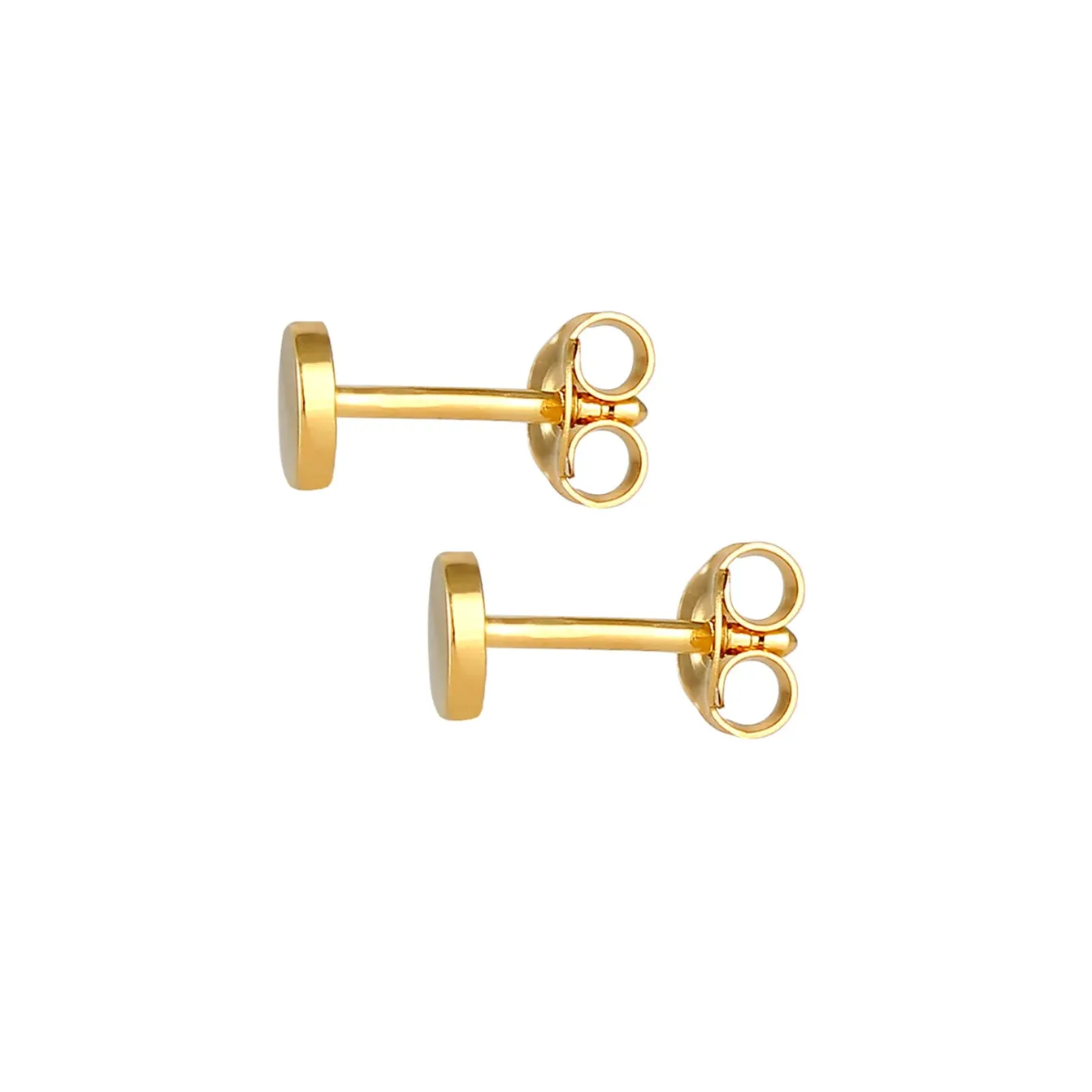Elli "Ohrstecker Plättchen Matt< Ohrringe|Silber