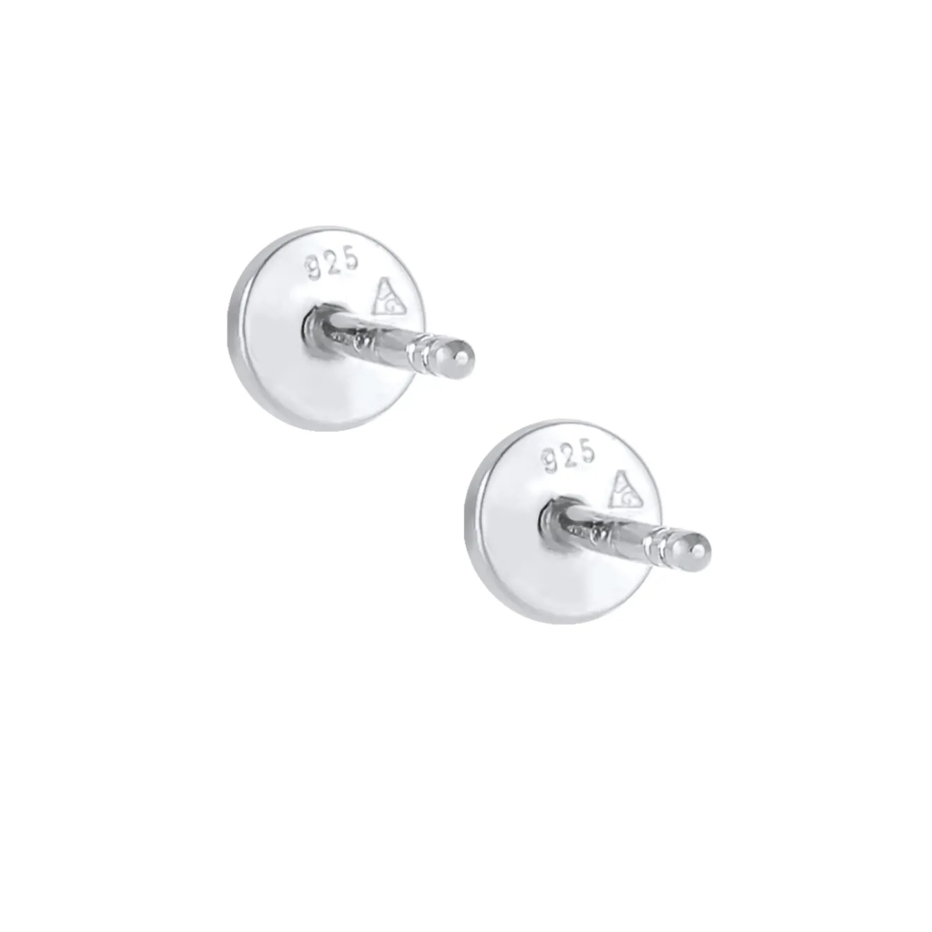 Elli "Ohrstecker Plättchen Matt< Ohrringe|Silber