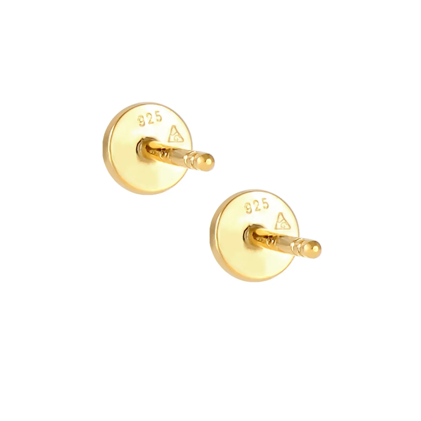 Elli "Ohrstecker Plättchen Matt< Ohrringe|Silber