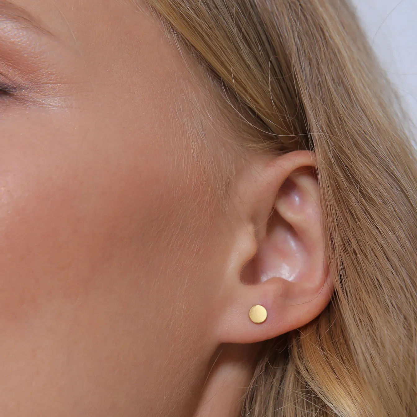 Elli "Ohrstecker Plättchen Matt< Ohrringe|Silber