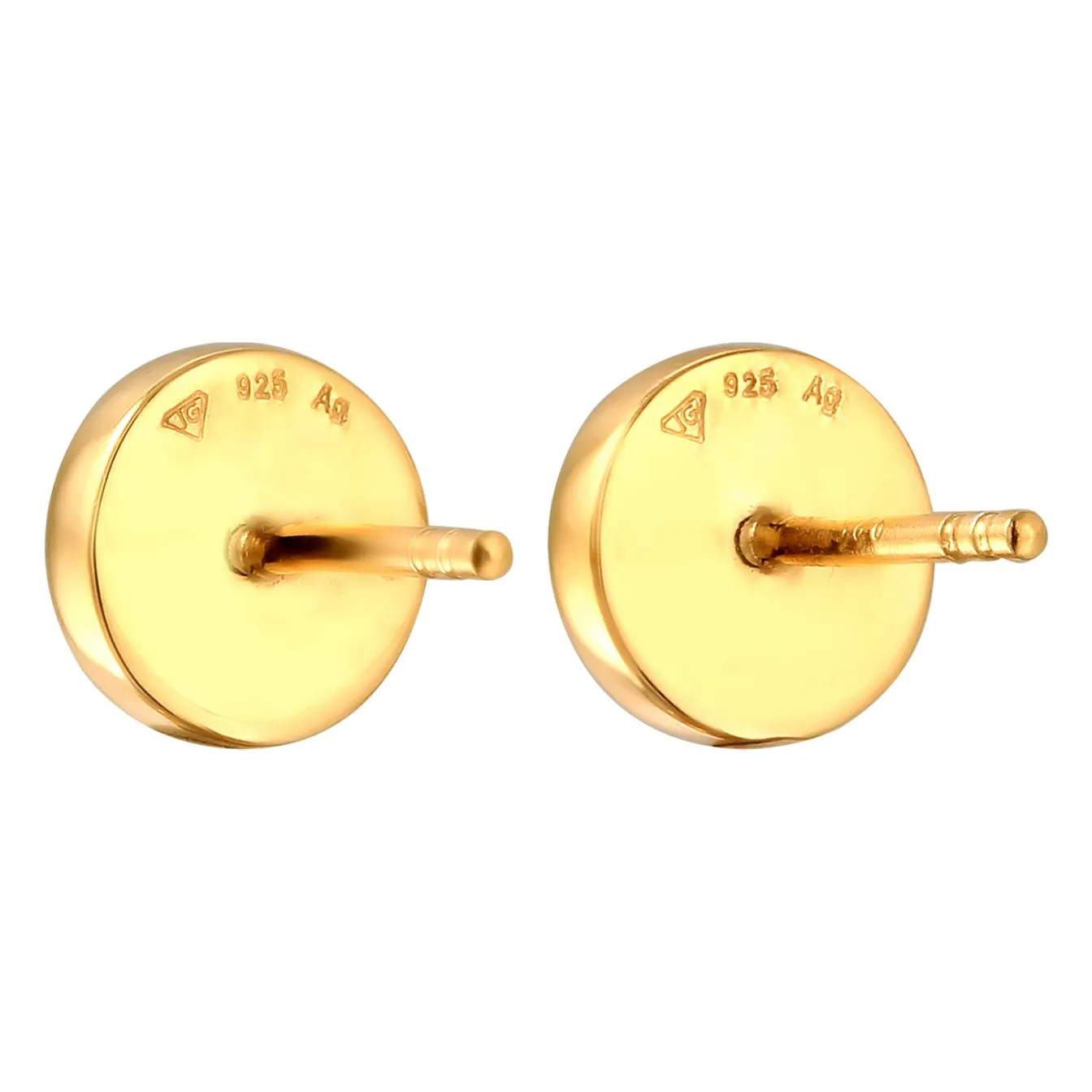 Elli "Ohrstecker Rund | Emaille (Leo)< Vergoldet|Ohrringe