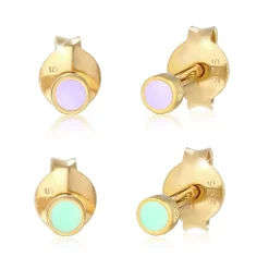 Elli "Ohrstecker Set | Emaille< Ohrringe|Vergoldet