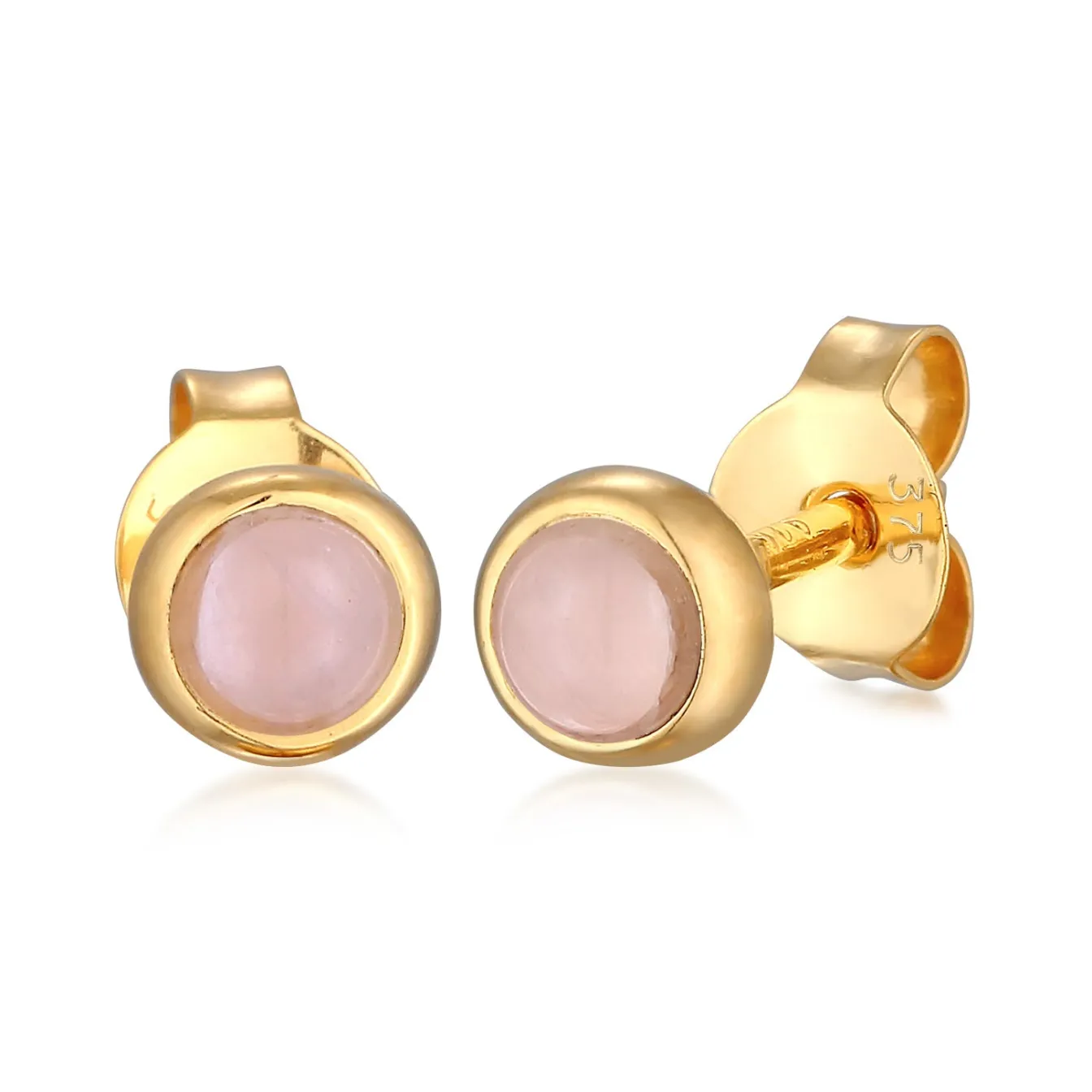 Elli "Ohrstecker Solitär | Quarz (Rosa)< Ohrringe|Edelsteine