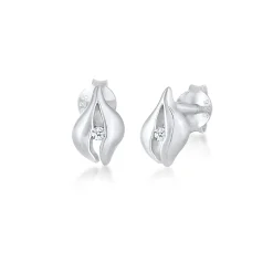 Elli "Ohrstecker Tropfen | Diamant ( Weiß, 0,03 ct )< Ohrringe|Vergoldet