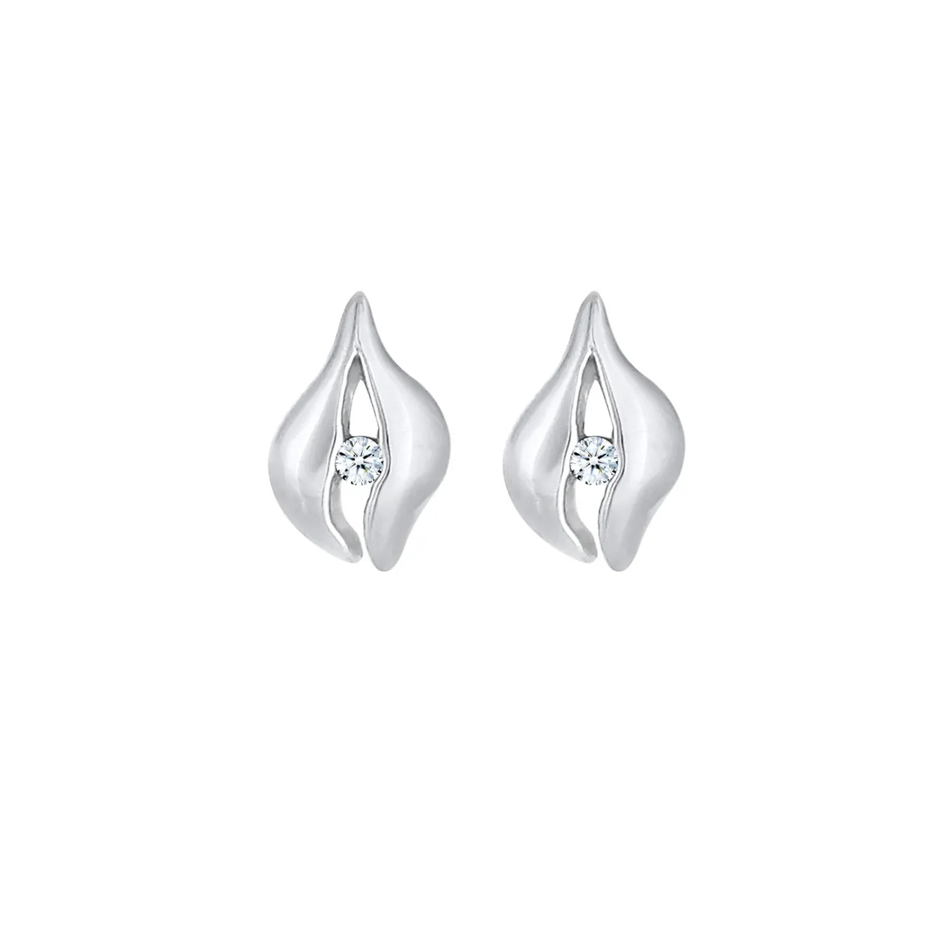 Elli "Ohrstecker Tropfen | Diamant ( Weiß, 0,03 ct )< Ohrringe|Vergoldet