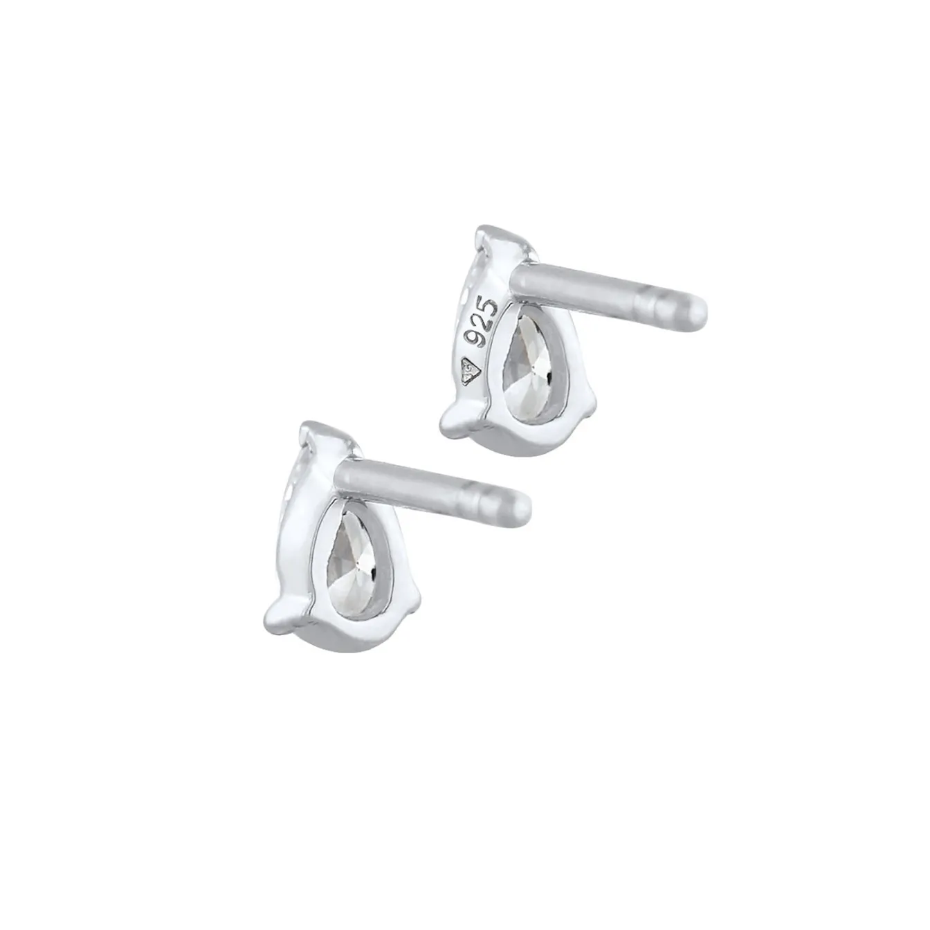 Elli "Ohrstecker Tropfen | Zirkonia ( Weiß )< Ohrringe|Vergoldet