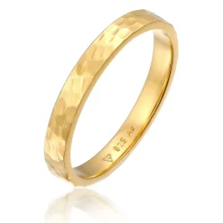 Elli "Pinky Ring Gehämmert< Ringe|Vergoldet