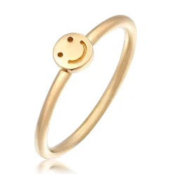 Elli "Pinky Ring mit Smiling Face< Ringe|Vergoldet