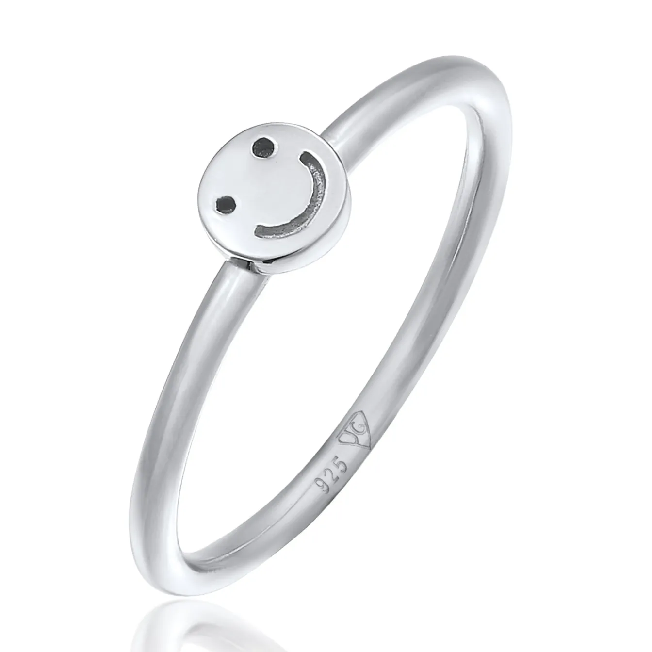 Elli "Pinky Ring mit Smiling Face< Ringe|Vergoldet