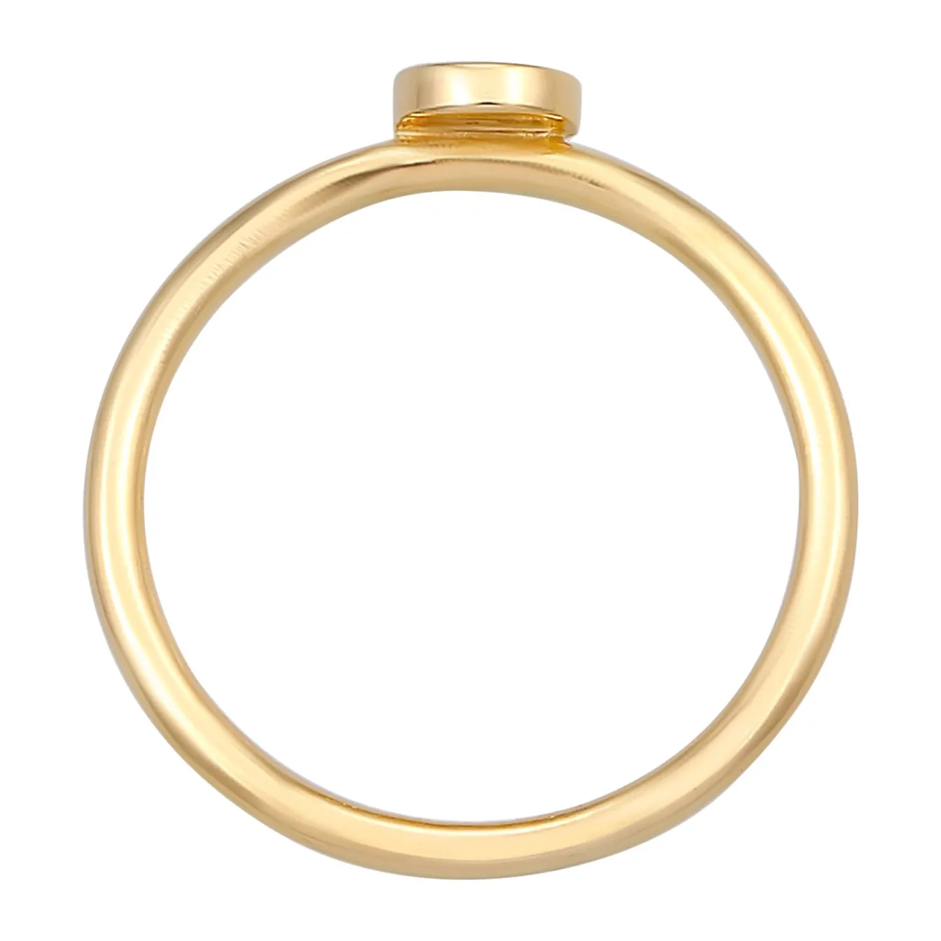 Elli "Pinky Ring mit Smiling Face< Ringe|Vergoldet