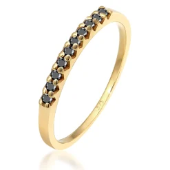 Elli "Ring | Diamant ( Schwarz, 0,15 ct )< Ringe|Echtgold