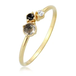 Elli "Ring | Diamant ( Schwarz, 0,03 ct )< Ringe|Echtgold