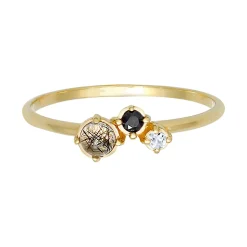 Elli "Ring | Diamant ( Schwarz, 0,03 ct )< Ringe|Echtgold