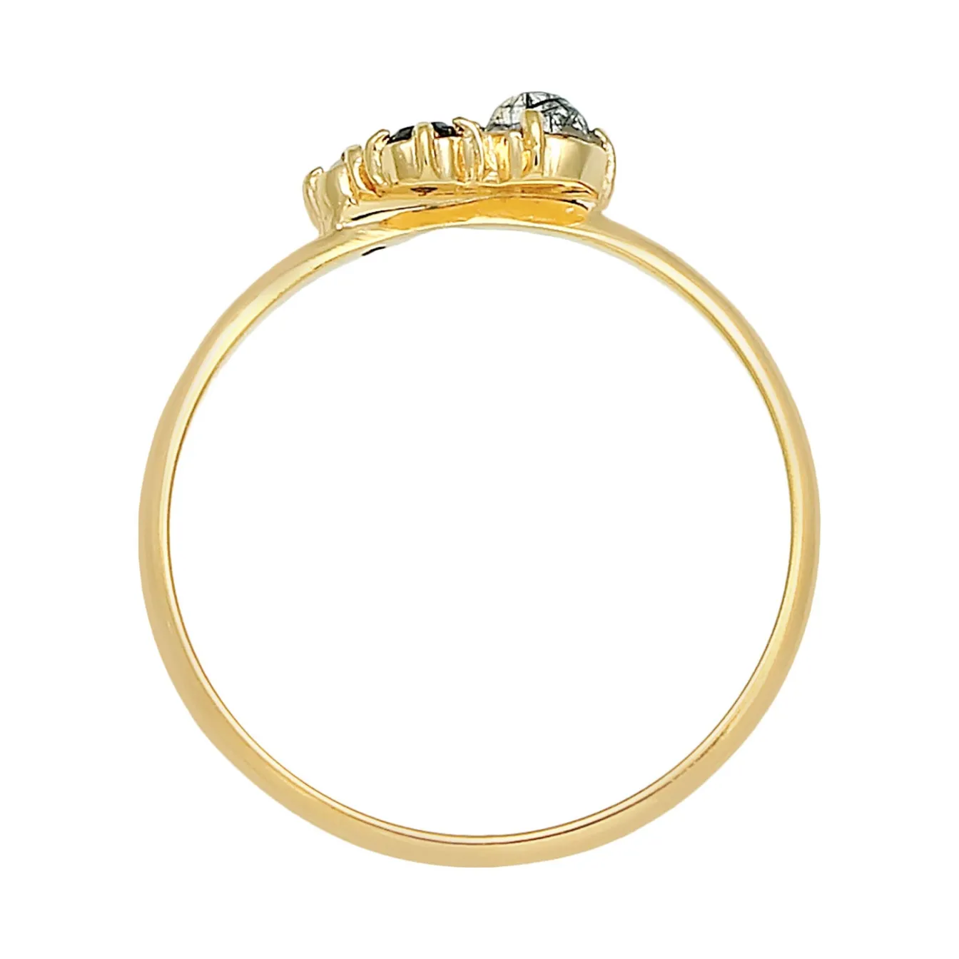 Elli "Ring | Diamant ( Schwarz, 0,03 ct )< Ringe|Echtgold