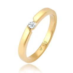 Elli "Ring | Diamant ( Weiß, 0,06 ct )< Ringe|Silber
