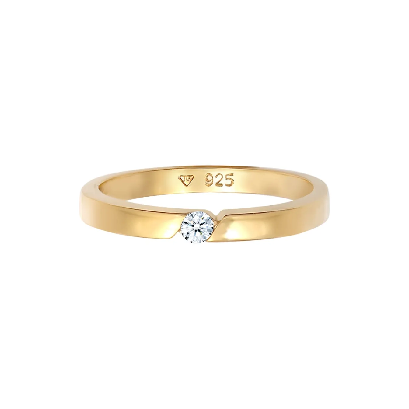 Elli "Ring | Diamant ( Weiß, 0,06 ct )< Ringe|Silber