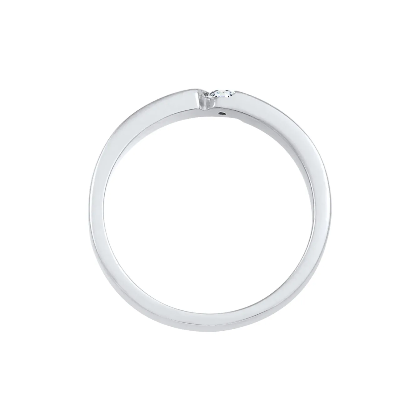 Elli "Ring | Diamant ( Weiß, 0,06 ct )< Ringe|Silber