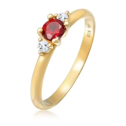 Elli "Ring | Granat (rot), Topas (weiß)< Ringe|Vergoldet