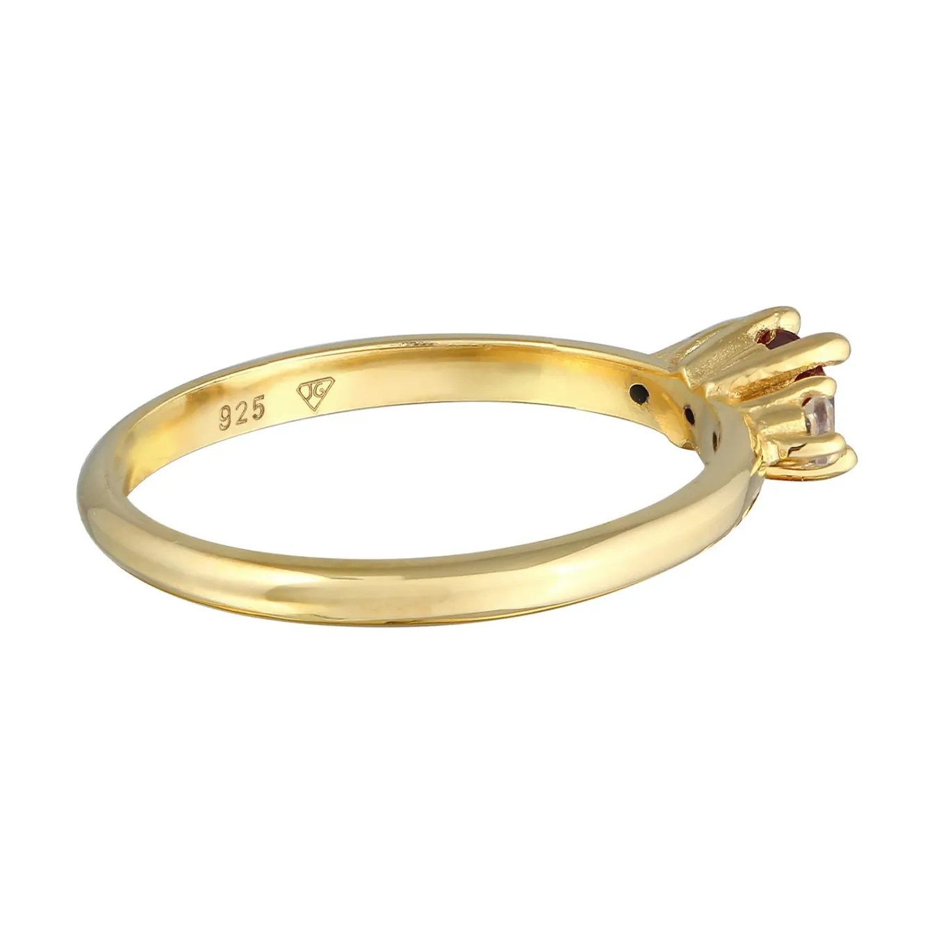 Elli "Ring | Granat (rot), Topas (weiß)< Ringe|Vergoldet