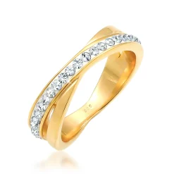 Elli "Ring | Kristall (Weiß)< Ringe|Vergoldet