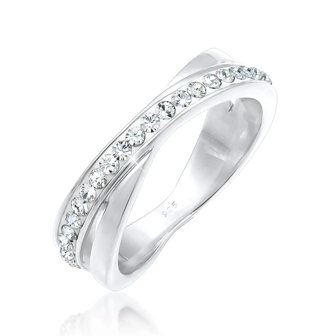 Elli "Ring | Kristall (Weiß)< Ringe|Vergoldet
