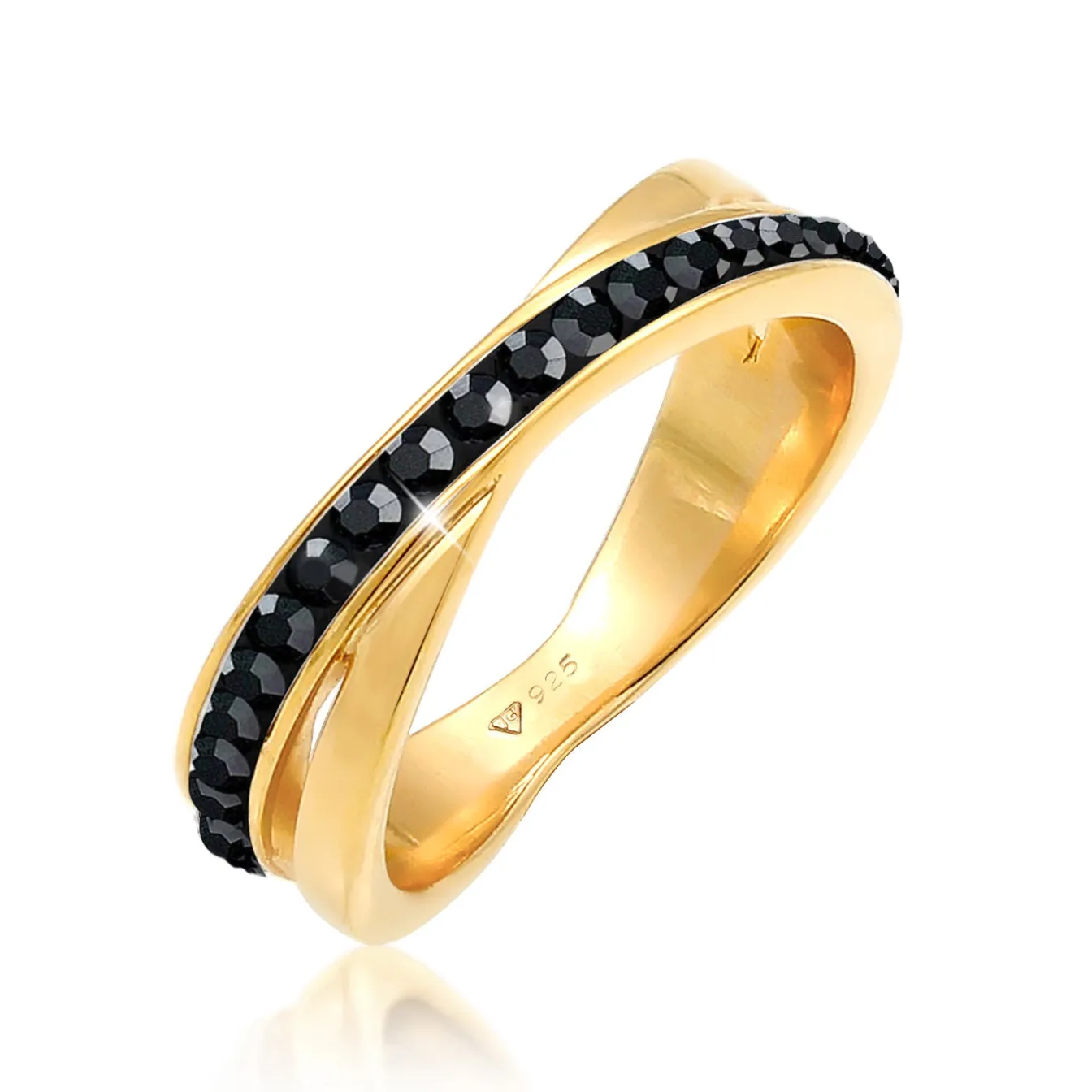 Elli "Ring | Kristall (Weiß)< Ringe|Vergoldet