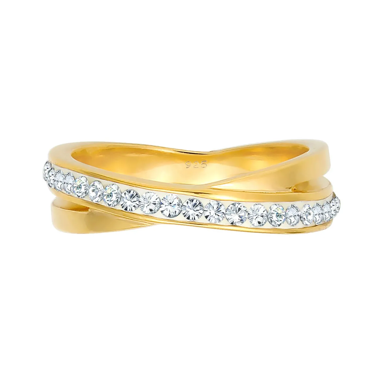 Elli "Ring | Kristall (Weiß)< Ringe|Vergoldet