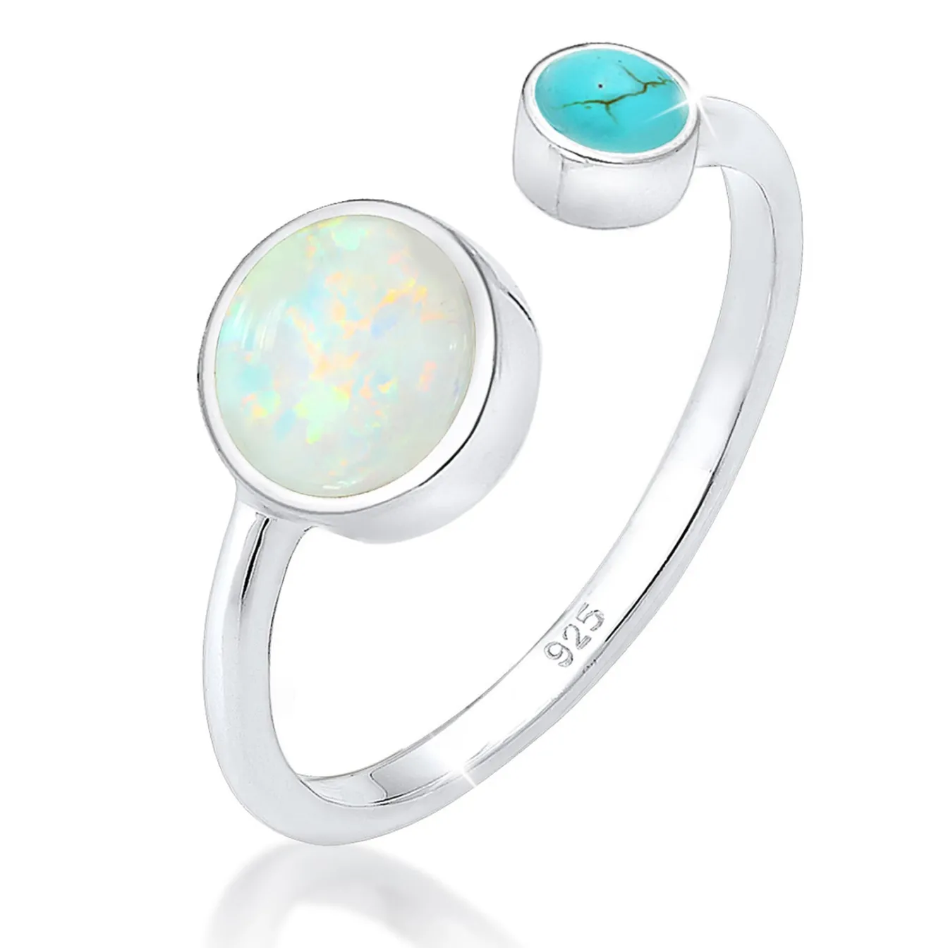 Elli "Ring | Opal ( Weiß )< Vergoldet|Ringe