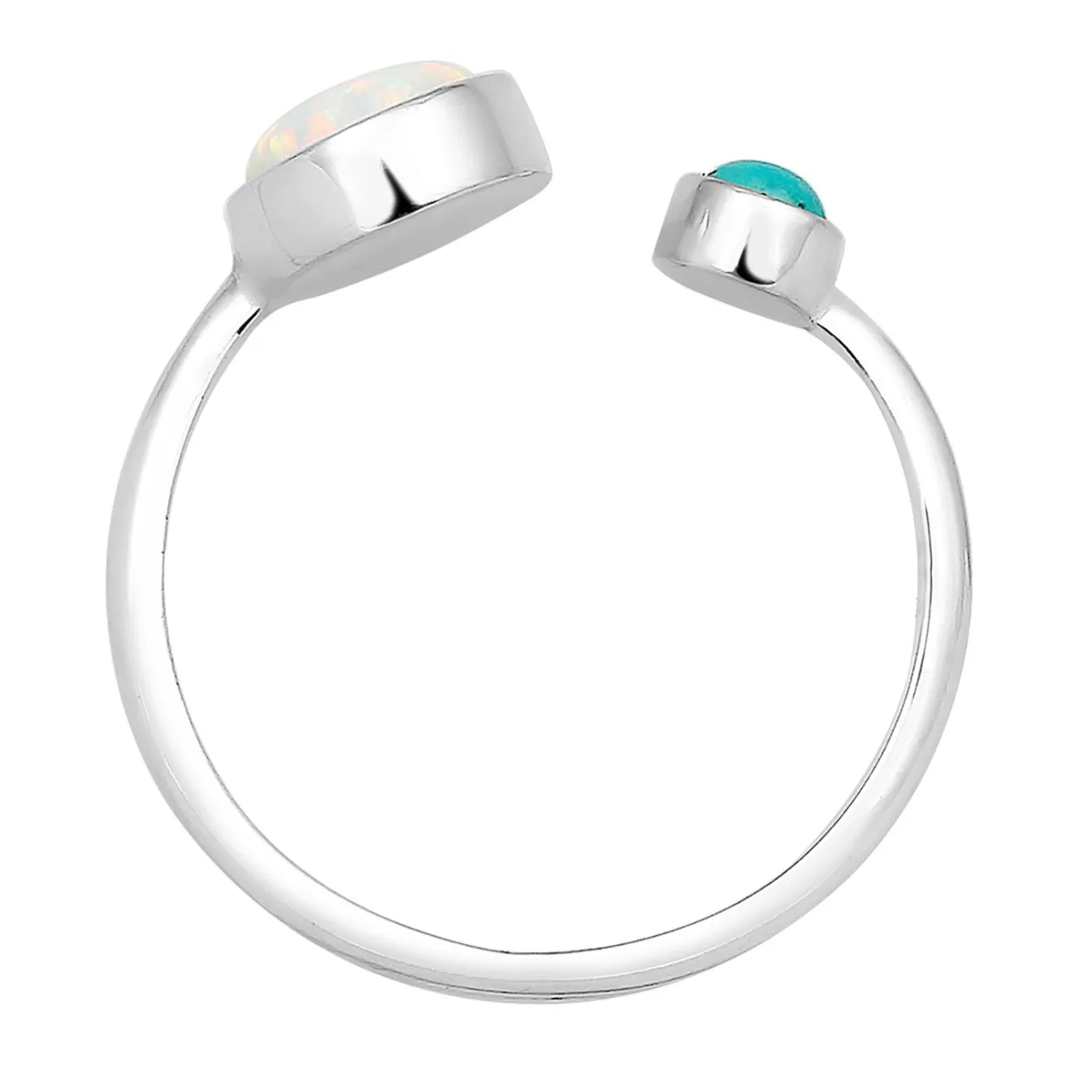 Elli "Ring | Opal ( Weiß )< Vergoldet|Ringe