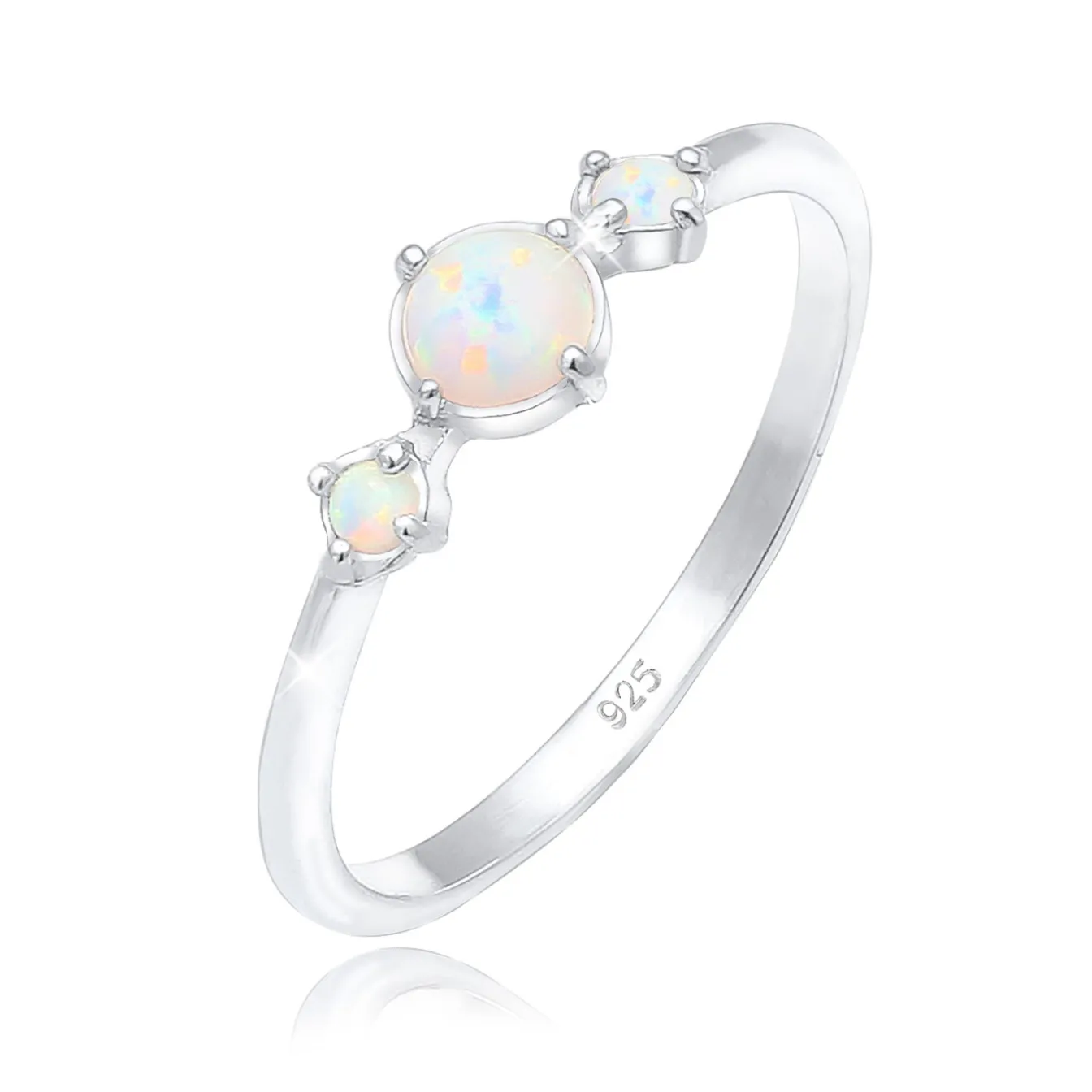 Elli "Ring | Opal ( Weiß )< Silber|Roségold