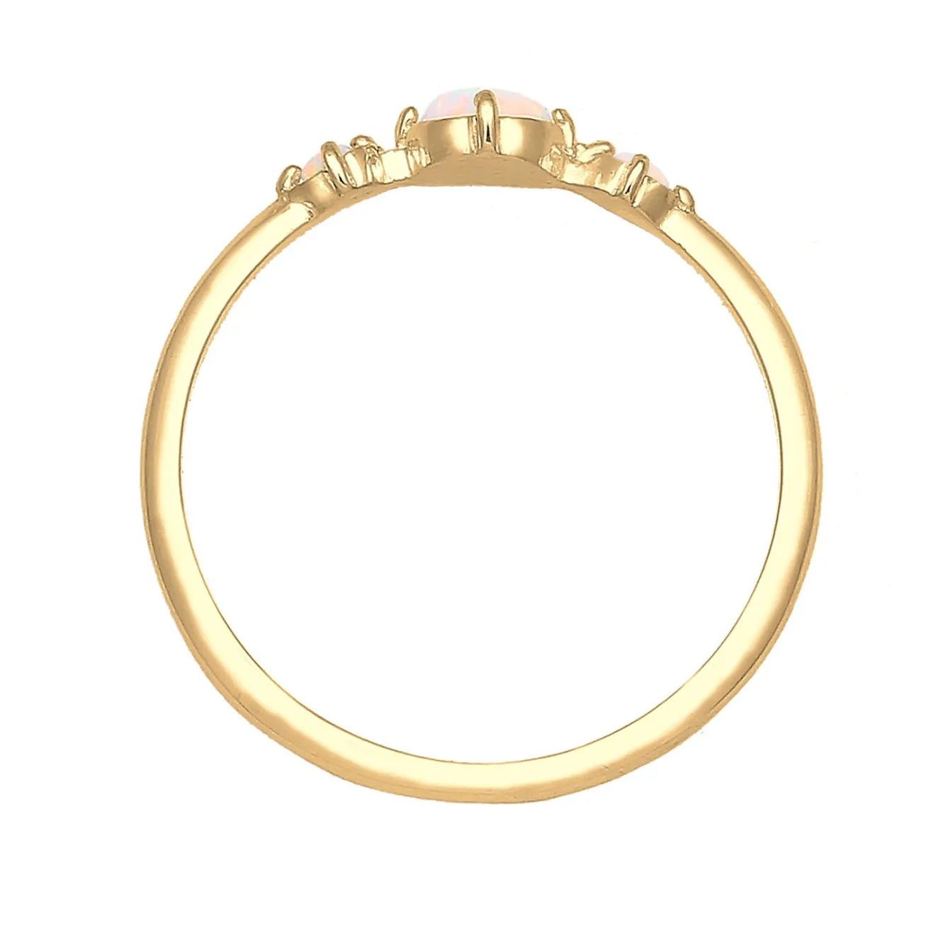 Elli "Ring | Opal ( Weiß )< Silber|Roségold