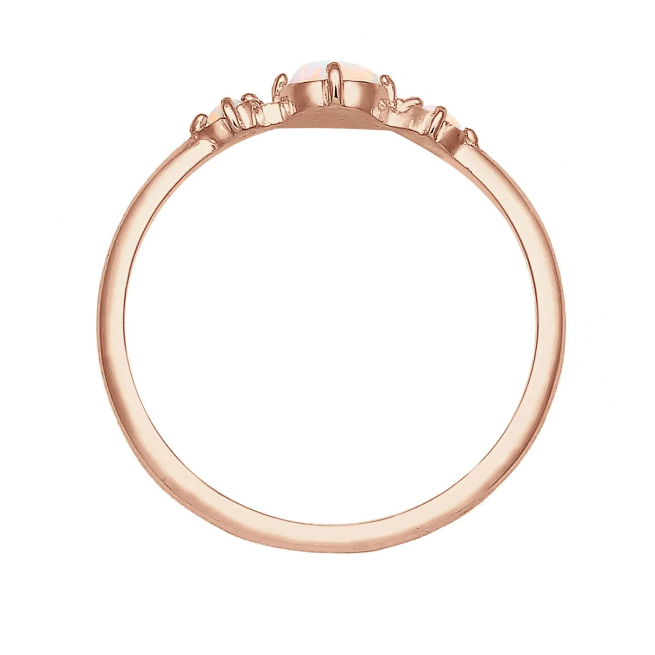 Elli "Ring | Opal ( Weiß )< Silber|Roségold