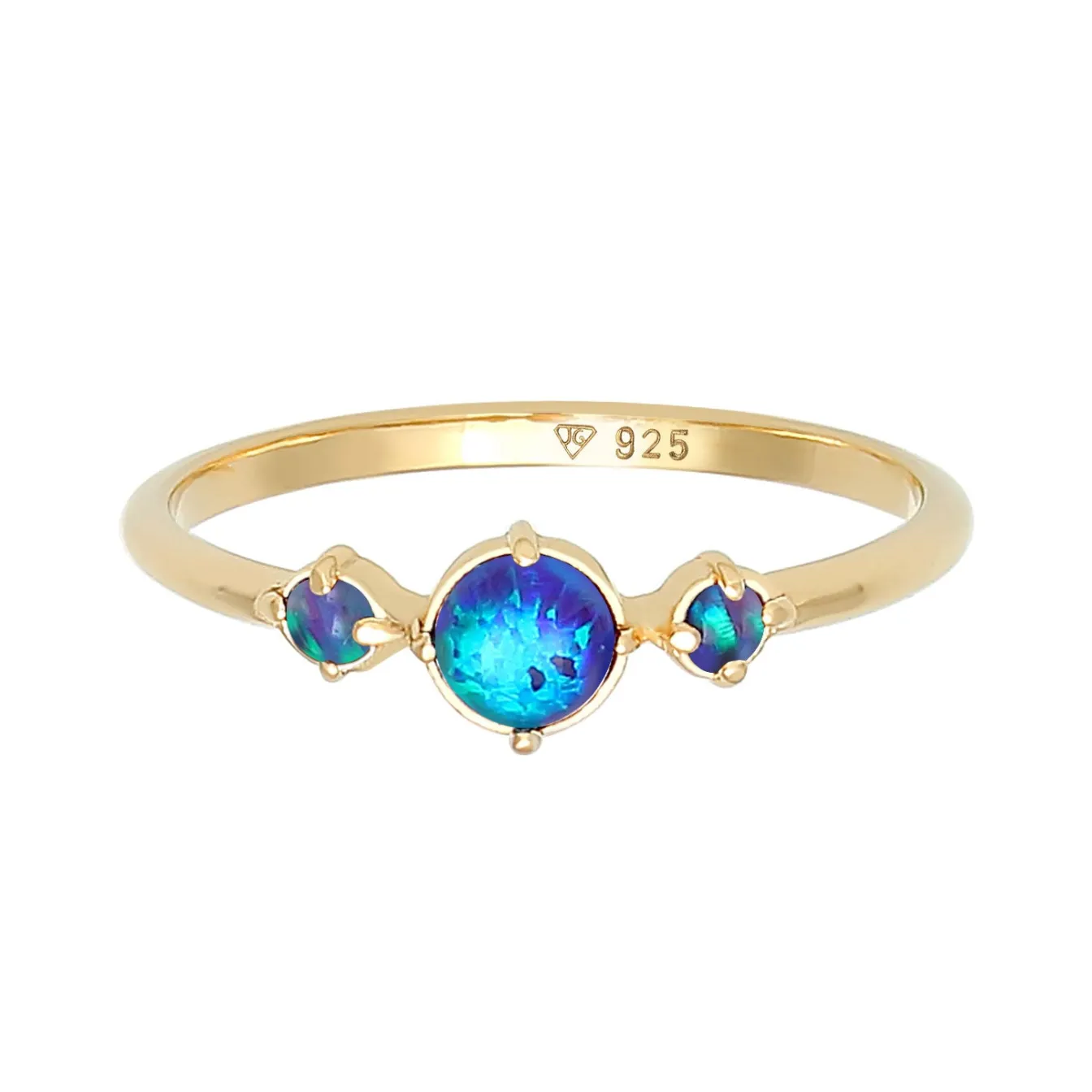 Elli "Ring | Opal ( Weiß )< Silber|Roségold