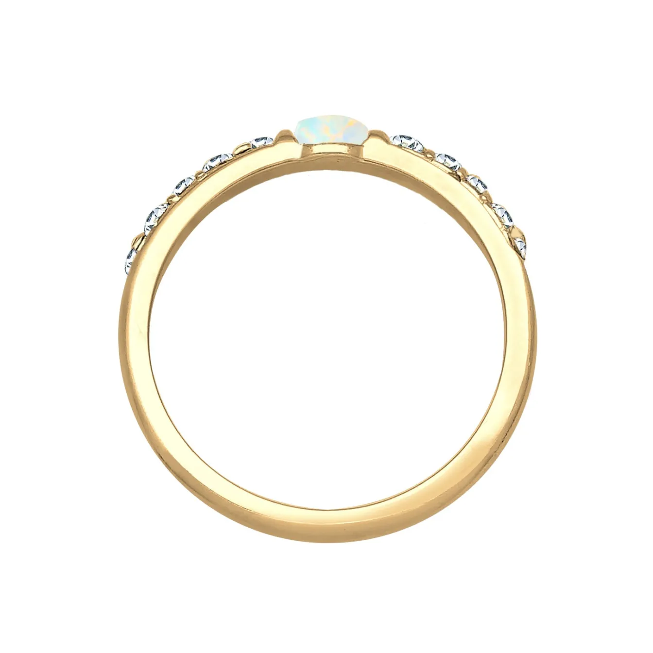 Elli "Ring | Opal ( Weiß )< Roségold|Ringe